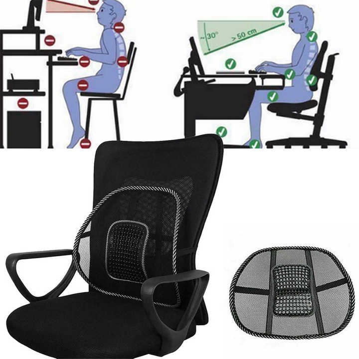 Back Support Chair Massage Mesh Cushion