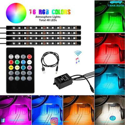 Car Atmosphere rgb Light - 4 pcs