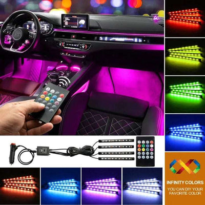 Car Atmosphere rgb Light - 4 pcs
