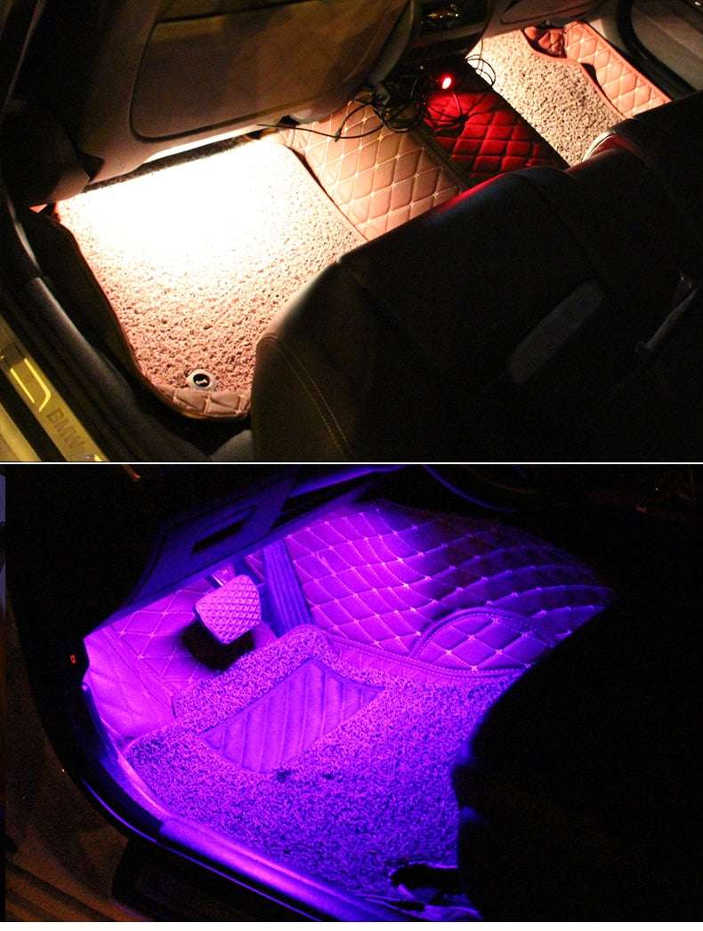 Car Atmosphere rgb Light - 4 pcs