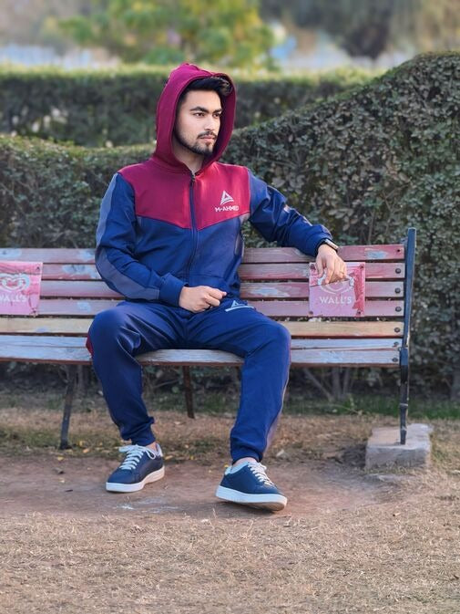 M-Ahmed Gym Tracksuit | Red And Blue