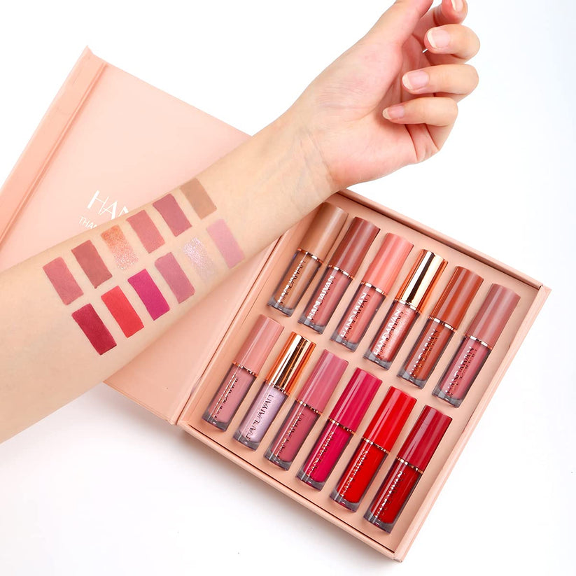 12 Colors Matte Liquid Lipstick Set